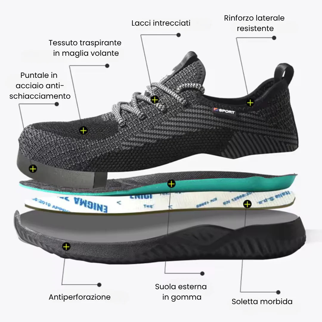 Tempra® - La scarpa da lavoro che sembra una sneaker. E protegge come un’armatura.